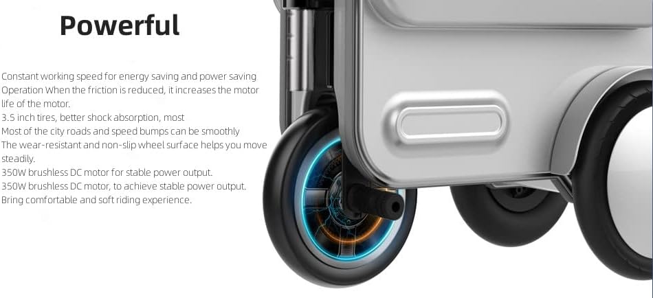 review KRICHIT Boarding Box Cycling Luggage Electric Luggage The Perfect Solution for Active Travelers With LED breathing flashing light and USB charging port