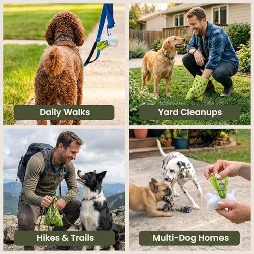 Image of Pogi's Dog Poop Bags - Leak-Proof & Extra Thick Pet Waste Bags (Fresh Scent, 30 Rolls, 450-Count)