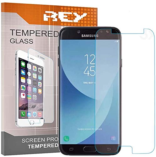 REY 3X Protector de Pantalla para Samsung Galaxy J7 2017, Cristal Vidrio Templado Premium