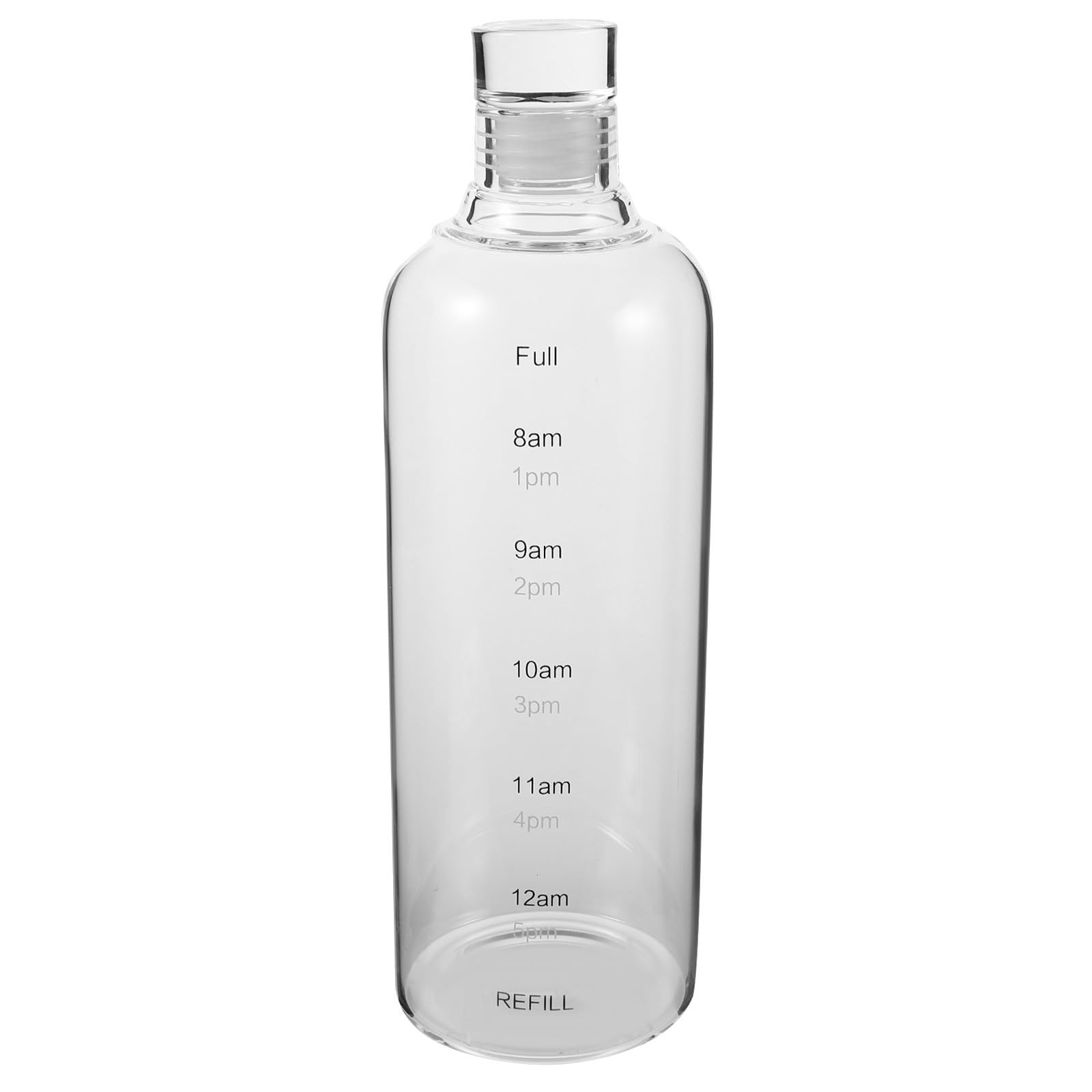 Botella de agua de vidrio portátil de 1000 ml transparente para hidratación diaria en hogar