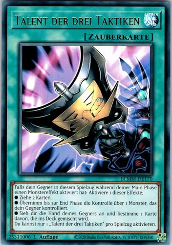 Talent der DREI Taktiken - BLMM-DE170 - Ultra Rare - 1. Auflage - Deutsch - Yugioh - Battles of Legend: Monster Mayhem - mit RC-Fieldcenter