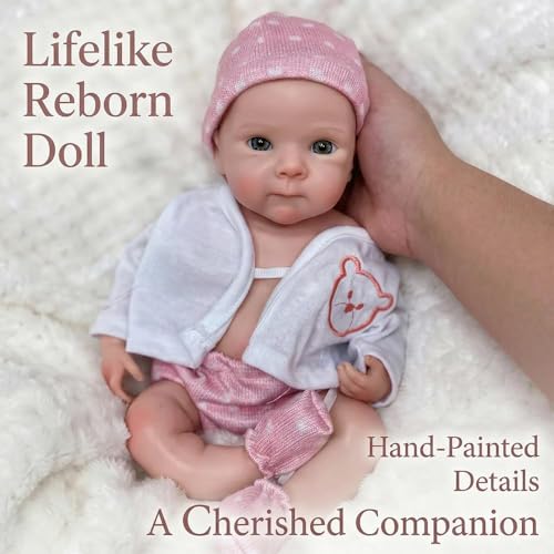 Muñeca Reborn de Silicona 33 cm Bebe Niña miniatura 2