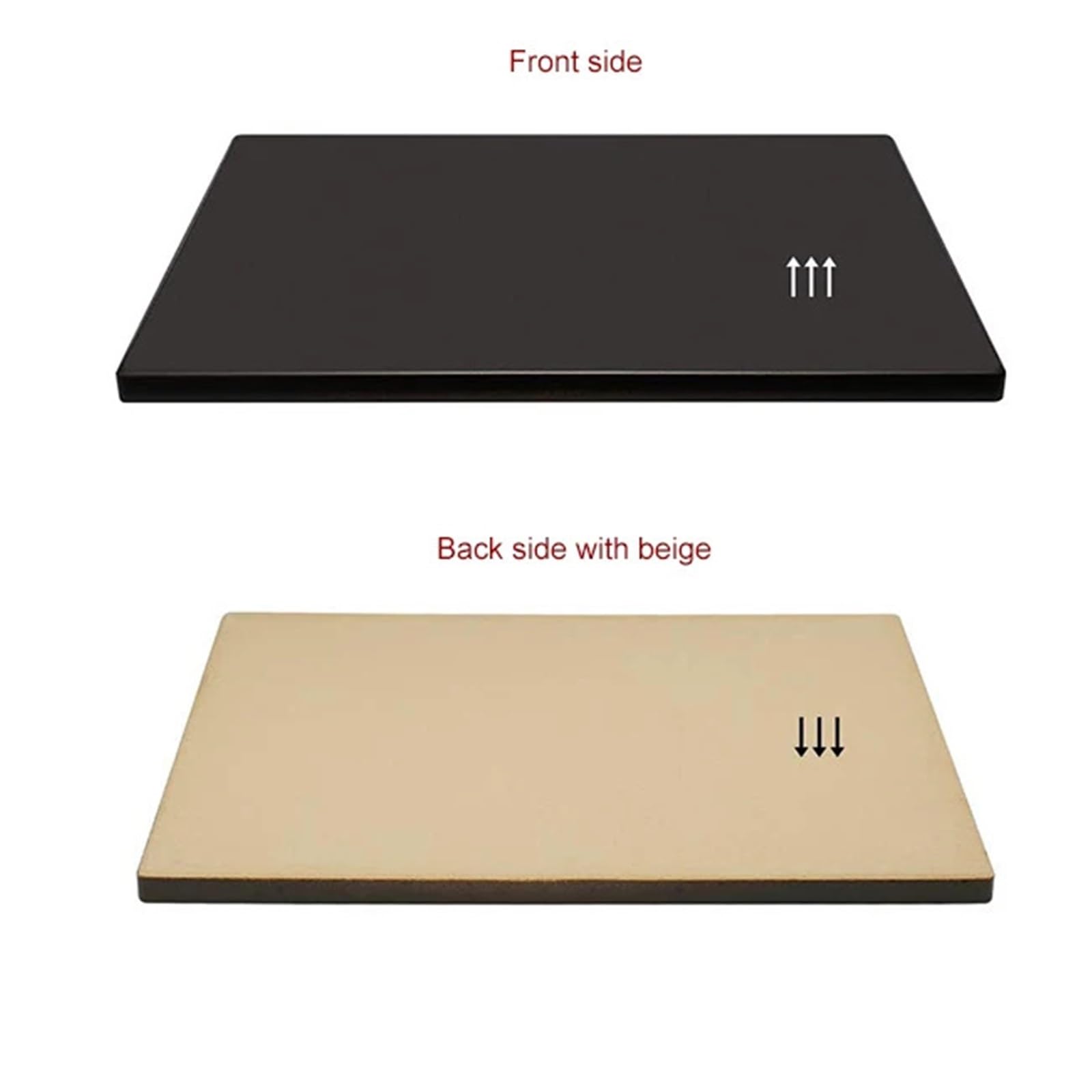 Superficie de cocción for barbacoa con revestimiento esmaltado negro, piedra for hornear resistente al calor for asar pasteles, pan repostería, corteza pizza, 15x12 pulgadas Para Base Crujiente