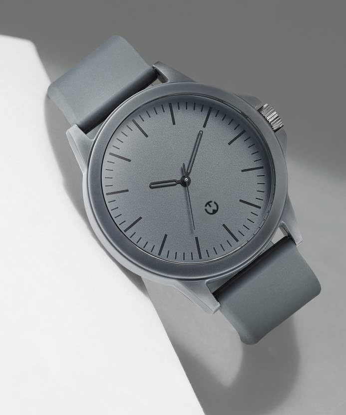 Image of Men's Watch, Black Silicon Strap, Black Dial Analog Wrist Watch, Water Resistant, Formal & Casual, Sports Watch, Wear, Watch for Gift