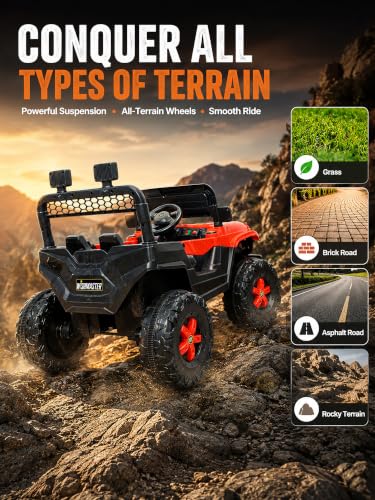 Image of Wishmaster Princess Electric Ride-On SUV - Stylish Off-Road Adventure Car for Kids with LED Lights, Music, Remote & Manual Drive | Music Player