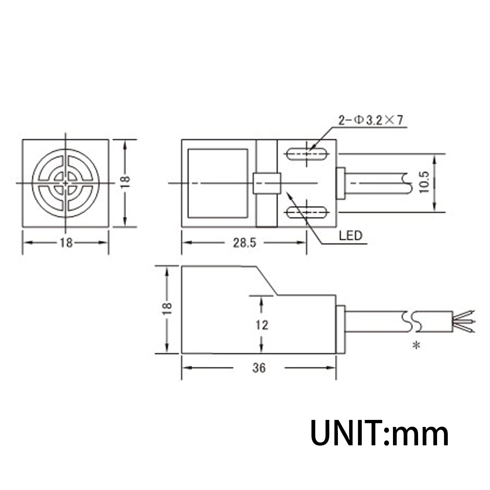 SN04-N NO Normal Open NPN Induktiver Näherungsmelder 4mm 3 Draht DC 10~30V 5 Stück