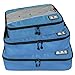 BAGSMART Travel Packing Cube (Small-Large 3 Piece) for Carry-on Travel Accessories, Suitcase and Backpacking (Single Compartment, Indigo Blue)