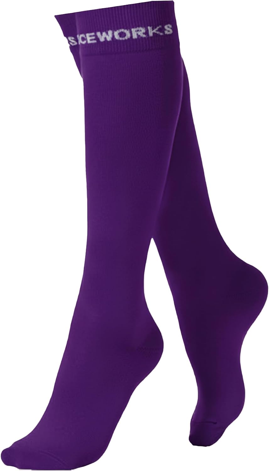 Figure Skating Socks - Premium Knee High Boot Socks for Women & Girls - Seamless Fit