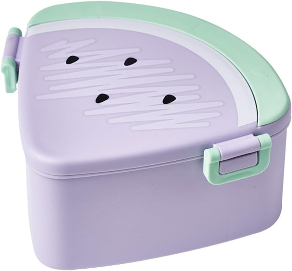 Tableware,Cartoon Lunch Box for Kids Leakproof and Microwavable Safe Container with 3 Compartments for Girls Boys