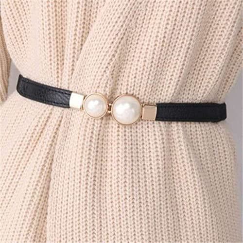 Skinny Belts for Women,Pearl Belts Fashion Dress Belts Stretch Women Waist Belts Plus Size Elastic Waist Band for Dresses2