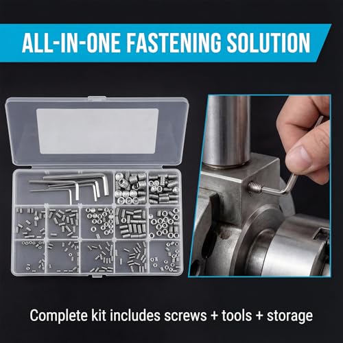 image for QBXMY7 300 PcsSet Screw Assortment Kit, M3 M4 M5 M6 M8 Metric Set Scre