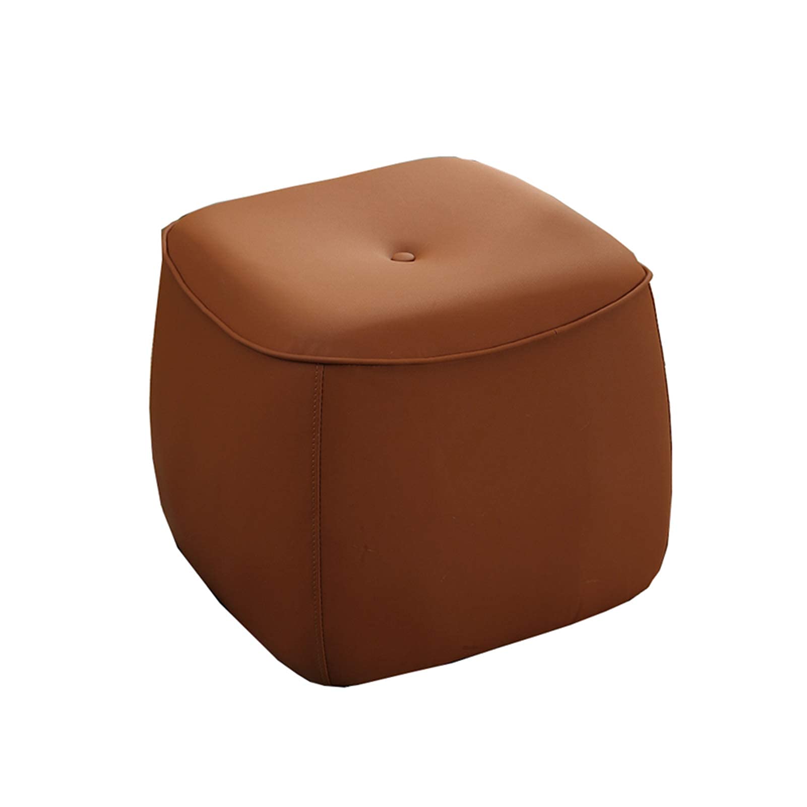 Petits Repose-Pieds Ottomans en Cuir DASHADAO - Tabouret Cube Square pour Salon et Chambre, A