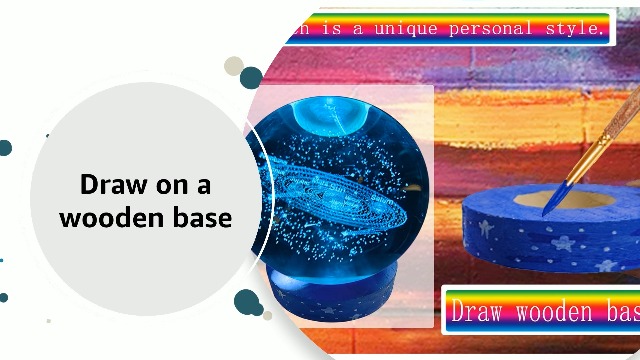Image of 3D Solar System Crystal Ball 3.15 inch / Wooden USB Switch Base with LED Gradient Lighting /Solar System Model Decor /Birthday, Christmas Gifts for Teens