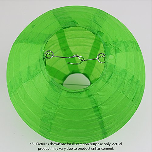 Just Artifacts Decorative Round Chinese Paper Lanterns 24Pcs Assorted Sizes (Color: Green) #TOP3