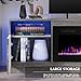 Lemberi Fireplace tv Stand with 36 inch Fireplace Up to 80