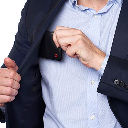 Alpine Swiss Delaney Slim Bifold Wallet | Front Pocket Wallet | 8 Card Slots ID Window | Outside Card Slot| RFID Protected Premium Leather | Gift Box Black4