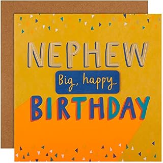 Hallmark Birthday Card for Nephew - Contemporary Text Based Design, Multicoloured (ECM25554835)