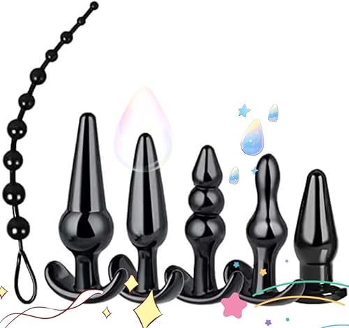 Butt 6pcs Sets Plug Toy Anales Adulto Juguetes Plug Herramienta Relajante para Hombres Mujeres Gafas de sol Regalos de Navidad.SI.O195