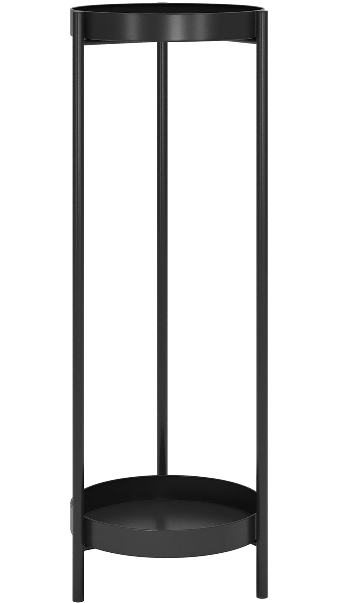 30" Plant Stand, 2 Tier Metal Flower Plants Holder with 2 Removable Display for Indoor or Outdoor,Pot Plant Planter Display(30 X 10in,Black)