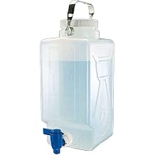 Nalgene Polypropylene Rectangular Carboy with Stainless Steel Handle, 9L