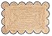 Weaving Village Scalloped Natural Jute Area Rug, Navy Trim, 2x3