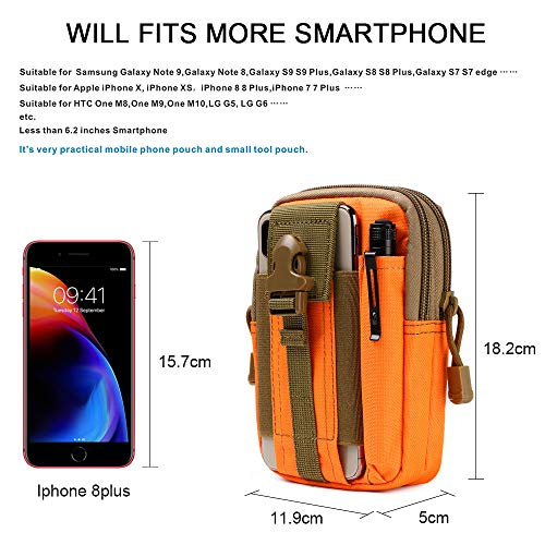 flintronic Taktische Hüfttaschen, Militär Kompakt Gürteltasche Multifunktional Bauchtasche Tasche Beutel für Camping Wandern Radfahren Klettern und Reisen Mit Karabiner