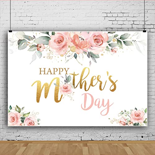 Bovlleetd 2.7x1.8m Feliz día de la Madre Fondo Rosas Rosas día de la Madre Fondo Madre celebración de la Fiesta Madre pancartas Decorativas Estudio de Vinilo Accesorios