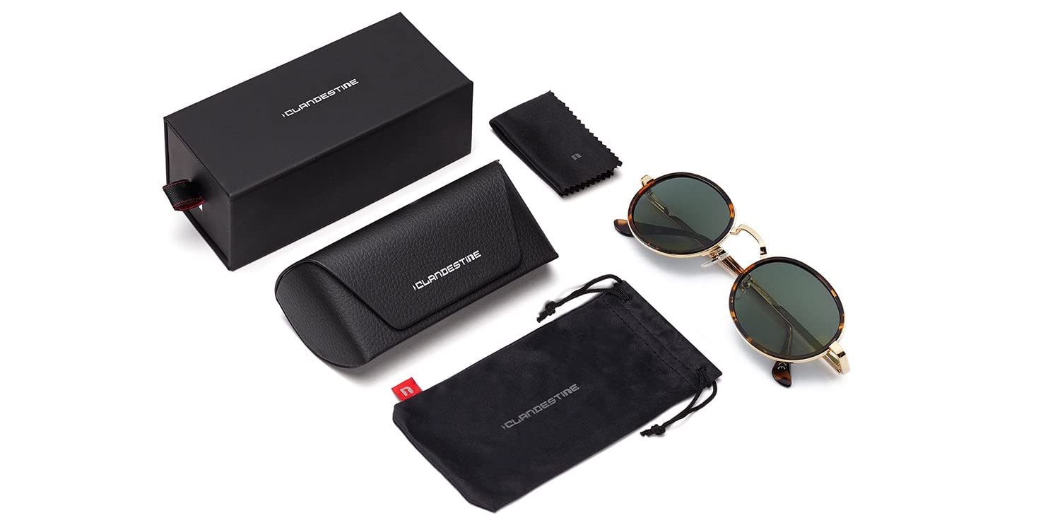 CLANDESTINE - Gafas de Sol Unisex - Modelo Ovo - Lentes de Nylon y Montura de Acero - Talla Única - 144 mm x 51 mm