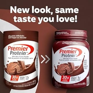Premier Protein Powder, Chocolate Milkshake, High Protein Powder, 30g of Protein, 1g Sugar, 100% Whey Protein, Keto Friendly, Gluten Free, 17 Servings, 697 Grams
