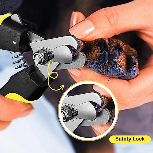 Candure Dog Nail Clippers For Pet Grooming - Professional Cat Nail Trimmers Suitable For Small To Medium Breeds With A Safety Guard & Nail File #TOP3