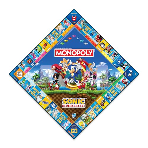 Winning Moves Jeu de société Sonic le hérisson Monopoly pour 2 à 6 joueurs et constitue un excellent cadeau pour les fans âgés de et plus - vue 4