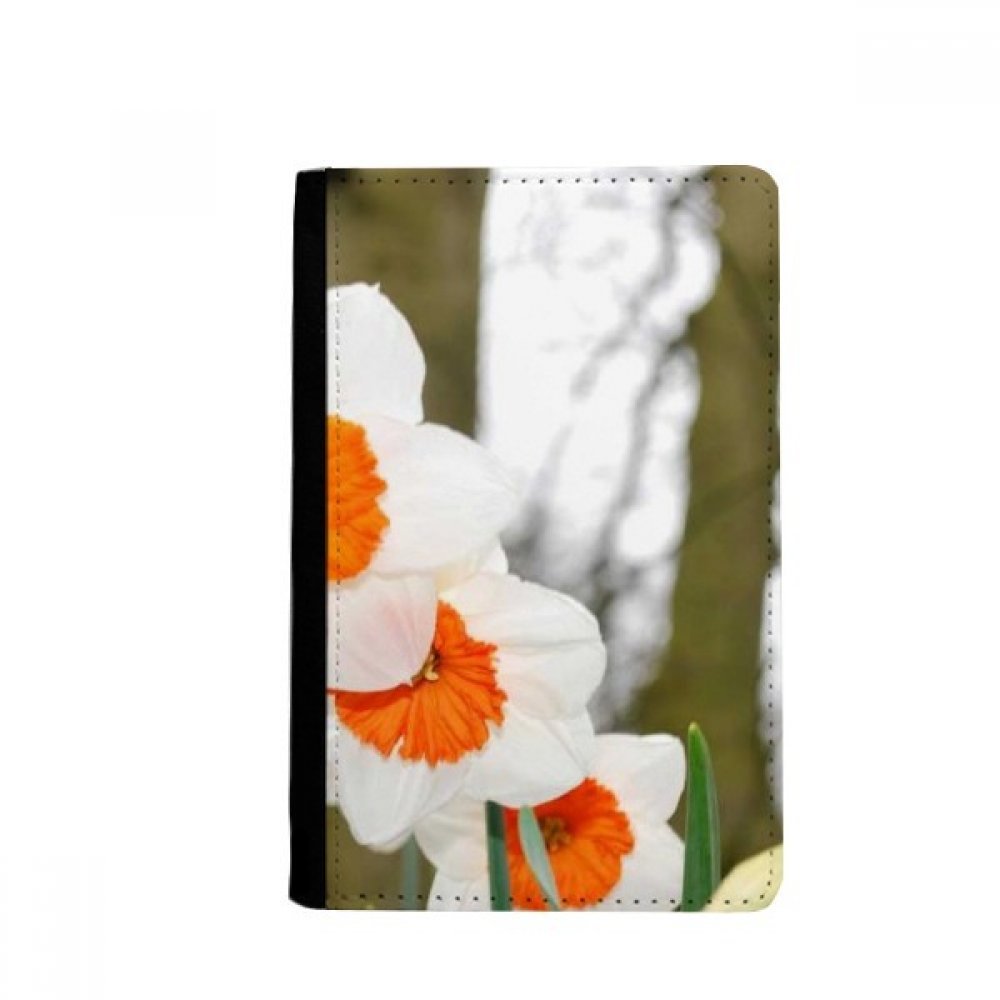 DIYthinker Red And White Flowers Trees Passport Holder Notecase Burse Wallet Cover Card Purse