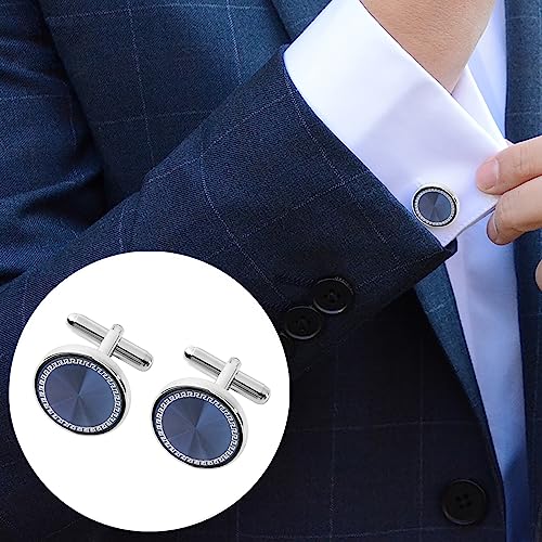 Image of Cufflinks for Men Classic Wedding Business Shirt Cuff Links Set Gifts with Box