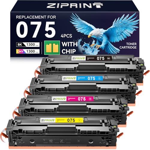 Image of 075 Toner Cartridge Compatible for Canon MF663Cdw MF665Cdw MF662Cdw 4 Pack | Compatible with Canon 075 075H. Fits LBP646Cdw LBP647Cdw LBP640 MF660. Reliable performance for home, office and school use.