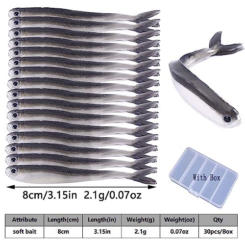 LURESMEOW Paddle Tail Swimbaits,Soft Plastic Fishing Lures Swim Baits for Bass Fishing,30/50pcs with Box,Soft Plastic Swimbaits for Bass Trout Crappie Lures Kit for Saltwater Freshwater - Image 3