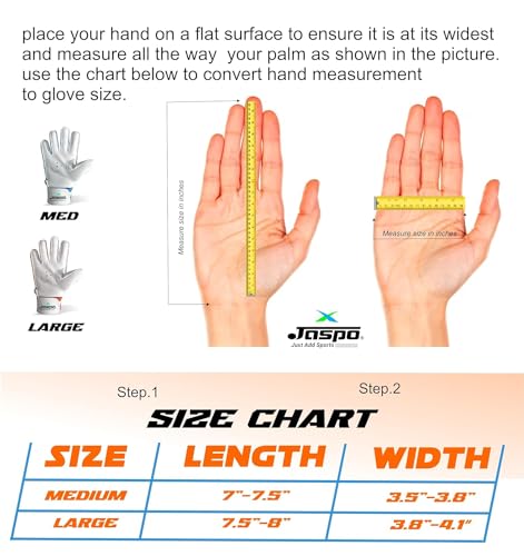 Image of jaspo League Cricket Batting Gloves-for Beginners: Leather Palm, Nylon Stitch, Air Vents with Elastic Towel Wrap for Adult /Senior Color (White Orange)-Recommended for Soft Ball only
