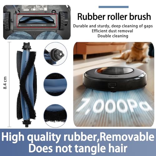 Replacement Parts Compatible with eufy Omni C20 Serie Robot Vacuum Cleaner Accessories, 2 Main Brush, 4 Side Brushes, 4 HEPA Filters,4 Mop Pads, 4 Dust Bags 20 Piece Repair Kit