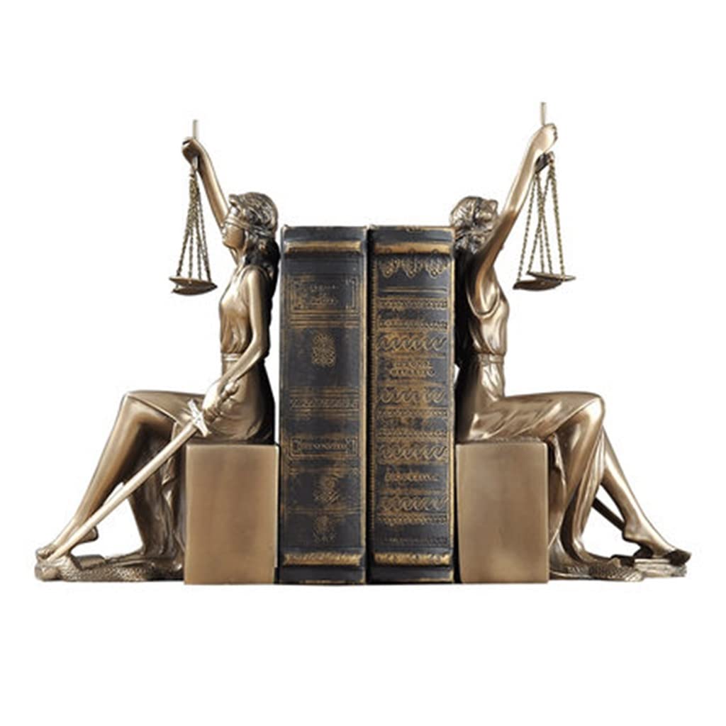 حوامل الكتب ، حامل الكتب ، حامل كتب آلهة العدالة للأرفف ، مناسب لغرفة المكتب والمكتب وغرفة المعيشة وينتهي الكتاب لحمل الكتب (Color : Gold, Size : 5.3 * 4.33 * 10.2in)