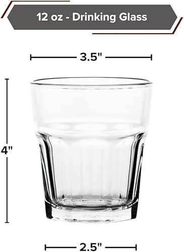 Miniatura 2 de Lisboa Rocks, vasos de jugo sin tallo, 11.5 onzas, juego de cristalería transparente moderna para fiesta (4)