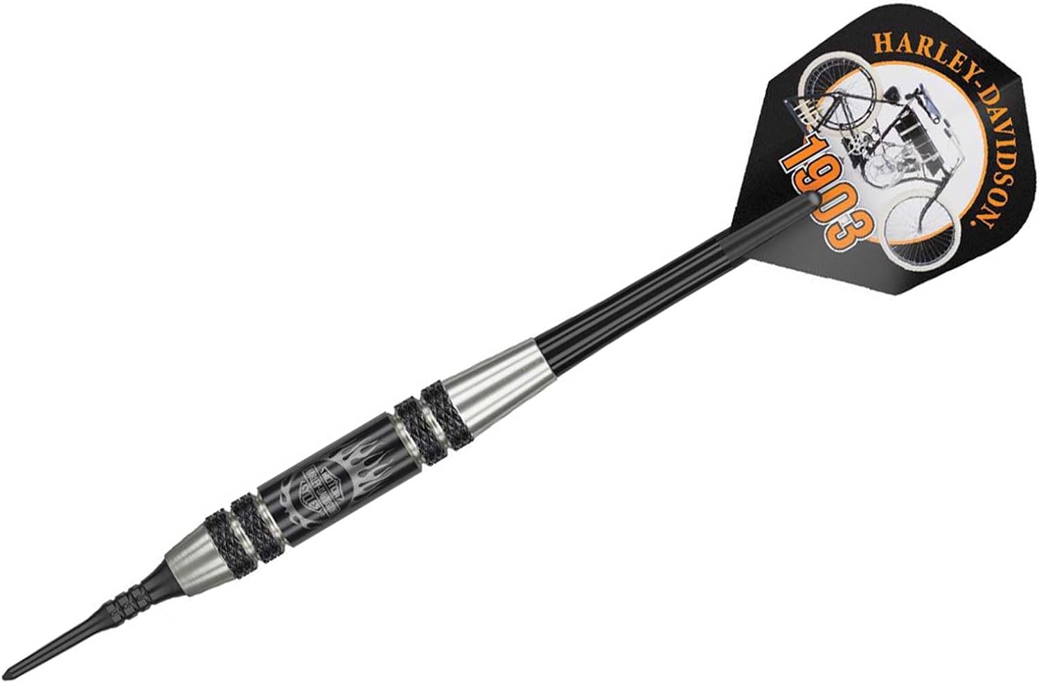 Harley-Davidson 1903 Motorcycle Soft Tip 18 gr. Darts, Stainless Steel Barrels