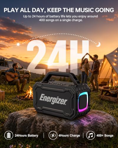 Energizer Outdoor Bluetooth Speakers, 100W Peak Portable Wireless Speaker - image 8