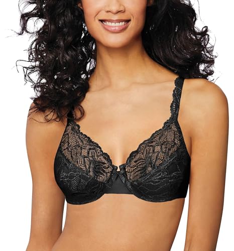 Bali womens Lace Desire Non-foam Underwire Df6543 bra, Black, 36C US