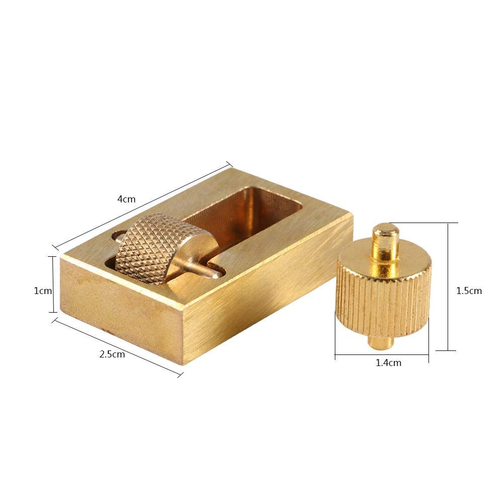 Hilitand Leather Painting Box Mini Leather Oil Painting Box Applicator DIY Craft Treatment Tool Brass with 2 Roller