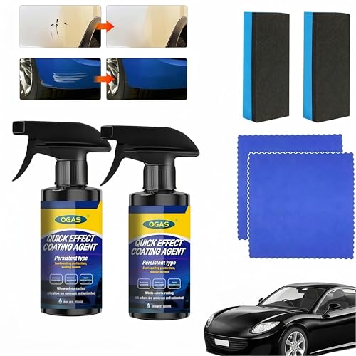 Sopami Spray Car Quick Effect Coating Agent 3-in-1 Autolackspray für Glanz und Schutz Nano Lackversiegelung Auto Kratzerreparatur für Fahrzeugpflege (Zwei Flaschen)