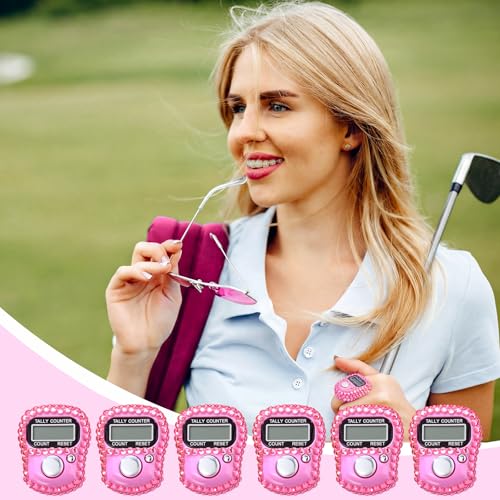 Image of Simgoing Electronic Finger Clicker Counter, Rhinestones Tally Tasbeeh Counter Gifts for Prayer Islamic Golf Counting Goods Lap Knitting Bling Accessories