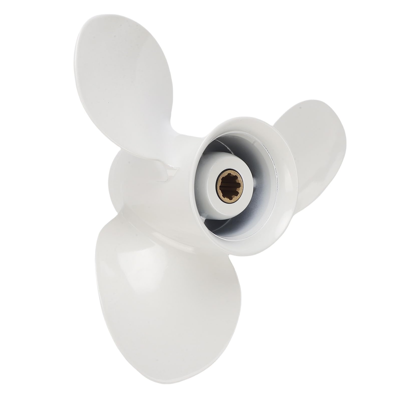 9 1/4x10 Boots-Außenbordpropeller, Aluminiumlegierung, 3 Blätter, Ersatz für F9,9 15 2 mit 8 Spline-Zähnen, Rechtsdrehung, Ideal für 2,50-Zoll-Getriebegehäuse-Außenbordmotoren