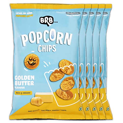 Image of BRB Popcorn Chips | Popcorn Upgraded | 5 Packs X 48 Grams | Golden Butter Flavour