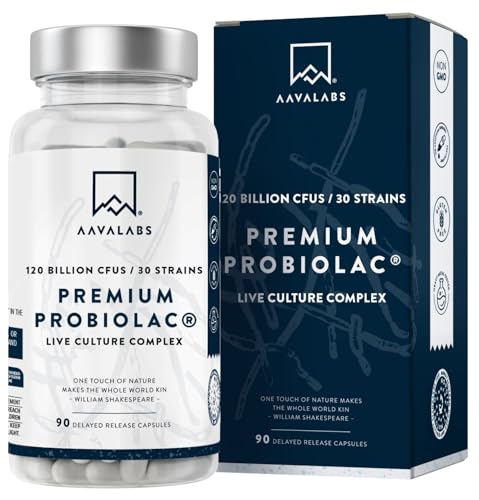 AAVALABS - Fermenti Lattici Probiotici per Intestino 120 Capsule