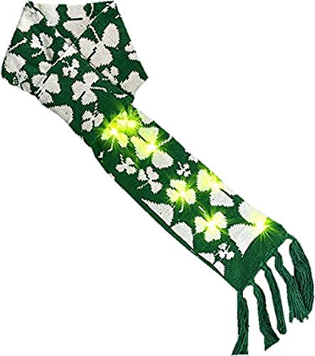 Irish Shamrock Light Up Scarf