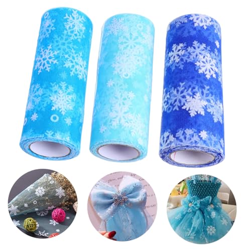 Ruban de tulle flocon pour décoration de table et loisirs créatifs